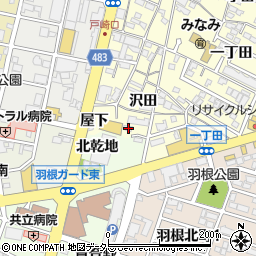 愛知県岡崎市戸崎町沢田4周辺の地図