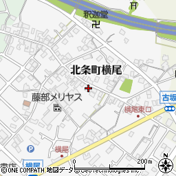 兵庫県加西市北条町横尾687周辺の地図