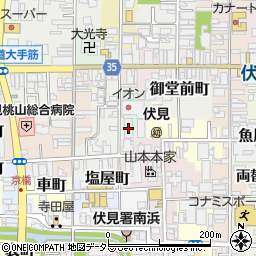 伏見桃山大手筋アーバンコンフォート周辺の地図
