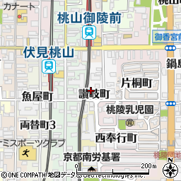 京都府京都市伏見区讃岐町159周辺の地図