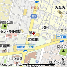 愛知県岡崎市戸崎町沢田1周辺の地図