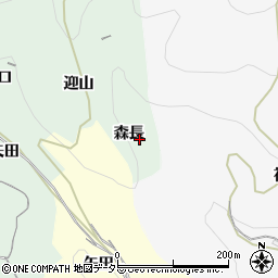 愛知県新城市牛倉森長周辺の地図