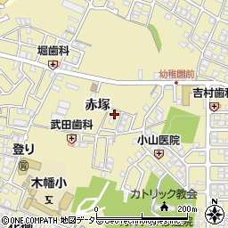 京都府宇治市木幡赤塚47周辺の地図