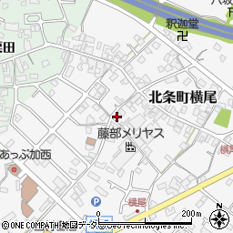 兵庫県加西市北条町横尾233周辺の地図