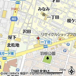 愛知県岡崎市戸崎町沢田35周辺の地図