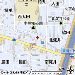 京都府向日市上植野町中福知1-14周辺の地図