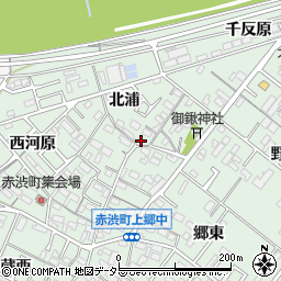 愛知県岡崎市赤渋町北浦53周辺の地図