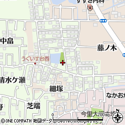 京都府長岡京市うぐいす台93周辺の地図