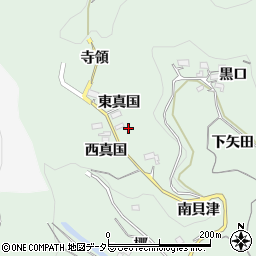 愛知県新城市牛倉東真国周辺の地図