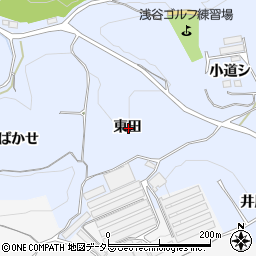 愛知県新城市浅谷東田周辺の地図