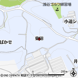 愛知県新城市浅谷（東田）周辺の地図