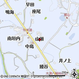 兵庫県川辺郡猪名川町木津山瀬周辺の地図