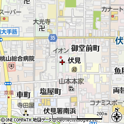 〒612-8055 京都府京都市伏見区伯耆町の地図