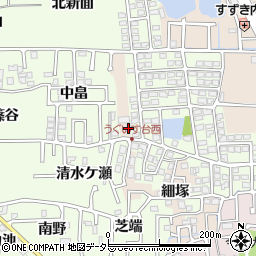 京都府長岡京市今里新池周辺の地図