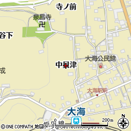 愛知県新城市大海（中貝津）周辺の地図
