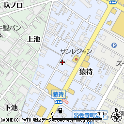 愛知県岡崎市法性寺町猿待49周辺の地図