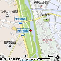 矢川橋周辺の地図