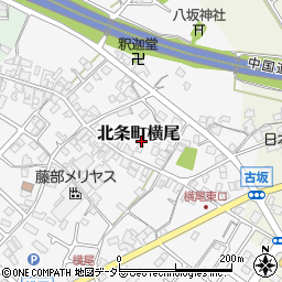 兵庫県加西市北条町横尾695周辺の地図