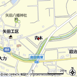 愛知県常滑市矢田（青木）周辺の地図