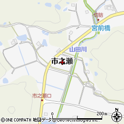 兵庫県三田市市之瀬周辺の地図