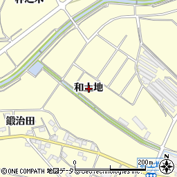 愛知県常滑市矢田和土地周辺の地図