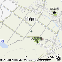 兵庫県加西市笹倉町周辺の地図