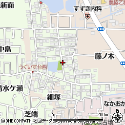 京都府長岡京市うぐいす台周辺の地図