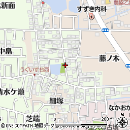 京都府長岡京市うぐいす台周辺の地図
