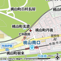 京都府京都市伏見区桃山町丹後7周辺の地図