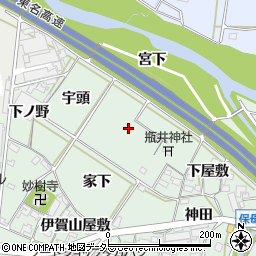 愛知県岡崎市保母町神星周辺の地図