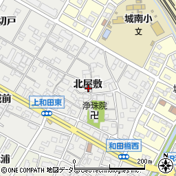 愛知県岡崎市上和田町周辺の地図
