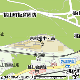 京都橘中学校　京都橘高等学校周辺の地図