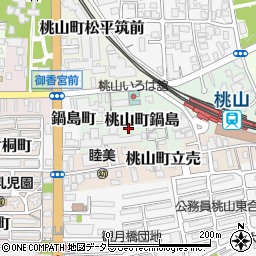 サクシード桃山御陵周辺の地図