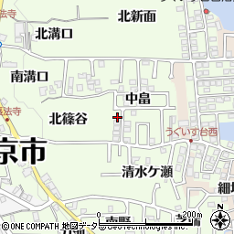 京都府長岡京市長法寺北篠谷周辺の地図