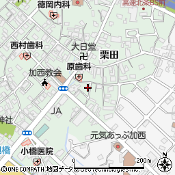 兵庫県加西市北条町栗田39周辺の地図