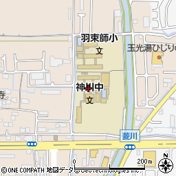 京都市立神川中学校周辺の地図