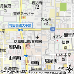 京都府京都市伏見区納屋町周辺の地図