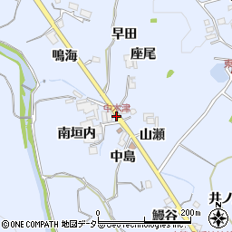 中木津周辺の地図