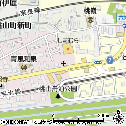 洛王伏見桃山ホール周辺の地図