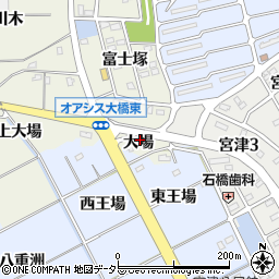 愛知県知多郡阿久比町卯坂大場周辺の地図