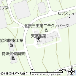 兵庫県三田市テクノパーク36周辺の地図