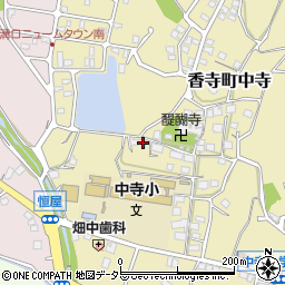 兵庫県姫路市香寺町中寺256周辺の地図