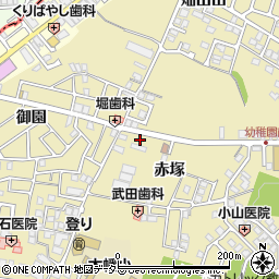 京都府宇治市木幡赤塚22周辺の地図