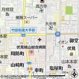 ブーブーパーク伏見大手筋第４駐車場周辺の地図