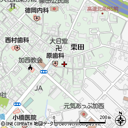 兵庫県加西市北条町栗田82周辺の地図