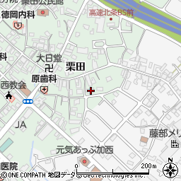 兵庫県加西市北条町栗田708周辺の地図