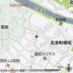 兵庫県加西市北条町横尾1201周辺の地図