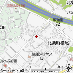 兵庫県加西市北条町横尾210周辺の地図