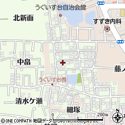 京都府長岡京市うぐいす台122周辺の地図