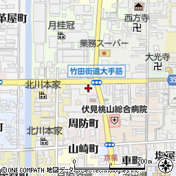 京都府京都市伏見区西大手町317周辺の地図